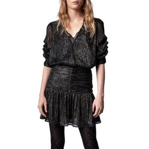 ZADIG & VOLTAIRE - Ralf Metallic Ruched Minidress